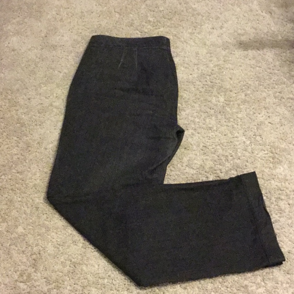 Denim & Co. Denim Trouser Pants, Black, 8, GUC